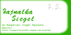 hajnalka siegel business card